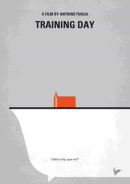 No497 My Training Day minimal movie poster On his firs ...