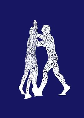 Molecule Man. Silhouette after a series of aluminium s ...