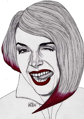 Pink Girl Part of my 'Red Lips' series of illu ...