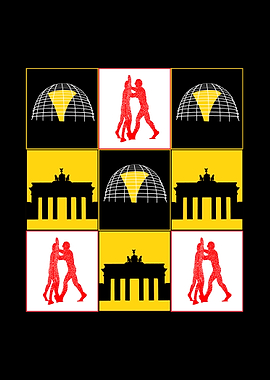 Berlin. Collage of landmarks of Berlin, Germany. Featur ...