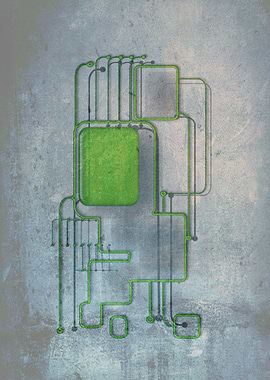 Green Grungy Abstract