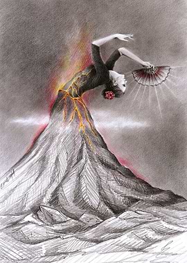 Dancing volcano