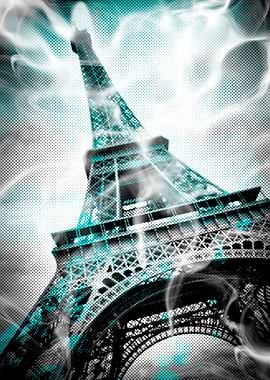 Digital Art Eiffel Tower