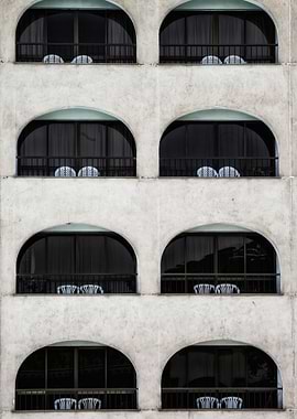 balconies with two chairs each
