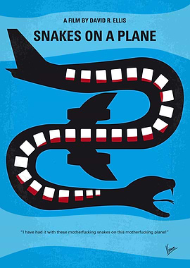 No501 My Snakes on a Plane minimal movie poster An FBI ...