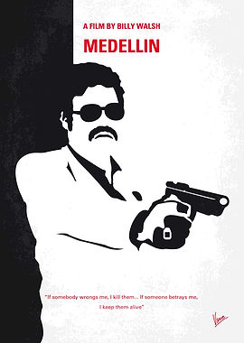 No526 My MEDELLIN minimal movie poster Medellin is a 2 ...