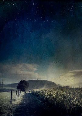 Surreal rural landscape