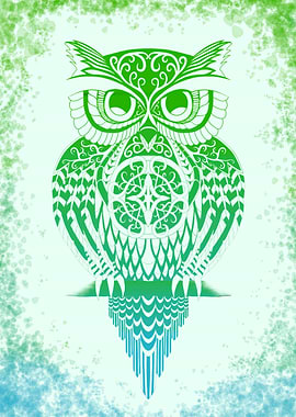 An Owl in Green
