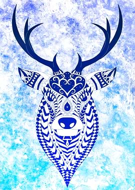 A Stag in blue