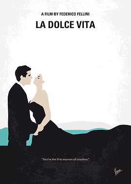 No529 My La dolce vita minimal movie poster A series o ...