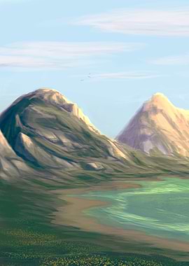 Morning light in the mountains