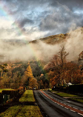 Rainbow over the lakeland