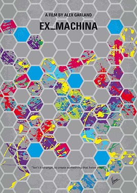 No537 My Ex Machina minimal movie poster A young progr ...