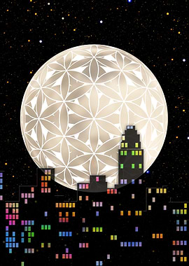 The Flower of Life Moon