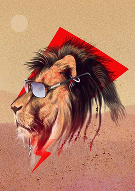 The king of the jungle travels to the scorching dessert ...