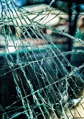 smashed window