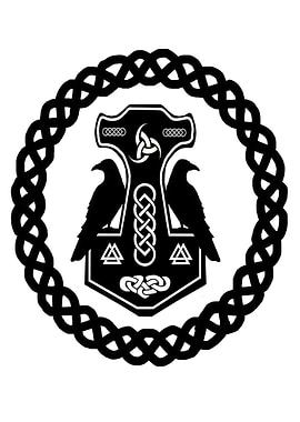 Thor's Hammer in Celtic Knot