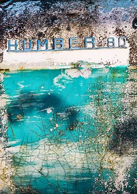 Rusting Blue Humber 80 Automobile