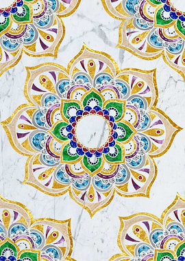 Mandala VII- Gold & Gemstones