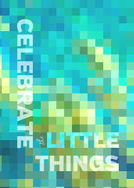 Celebrate the Little Things Checkered Mosaic Stained Ge ...