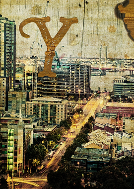 Grungy Melbourne Australia Alphabet Series - Letter 'Y' ...