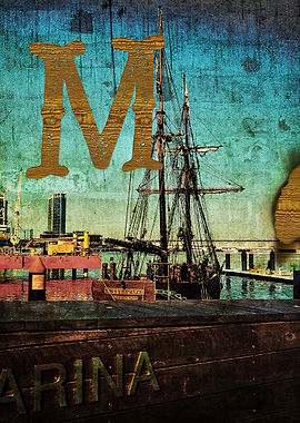 Grungy Melbourne Australia Alphabet Series - Letter 'M' ...