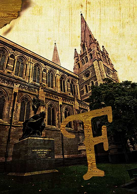 Grungy Melbourne Australia Alphabet Series - Letter 'F' ...