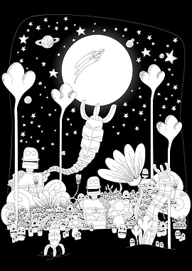 Space adventure with robot