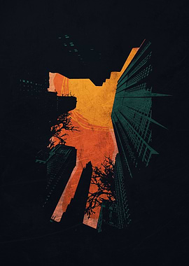 sunset from the earth