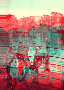 Color photograph taken in Amsterdam, Holland