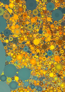 A happy geometric modern pattern in yellow and gray.