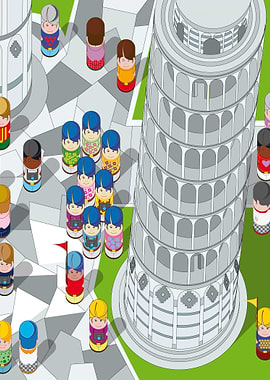 Cilindretti on a trip to Pisa . Visiting the leaning t ...