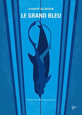 No577 My Big Blue minimal movie poster Le grand bleu. ...