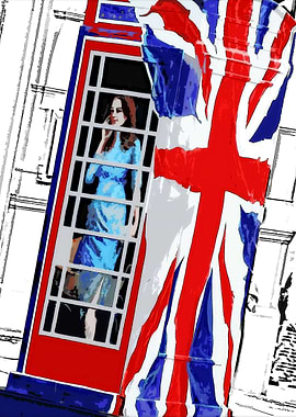 Abstract digital illustration of the Duchess of Cambrid ...