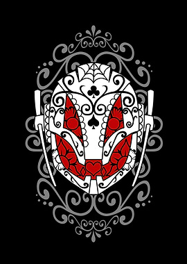 Comic character inspired sugar skull.