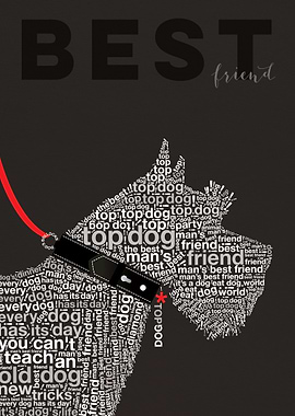 Typographic Scottish Terrier in the 'Wild about Words' ...