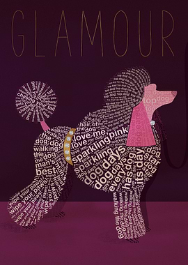Typographic Poodle in the 'Wild about Words' style