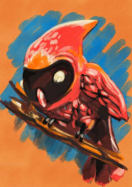 Cardinal on a tree limb.