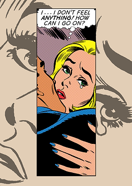 This teary gal is struggling mightily with a heartache. ...