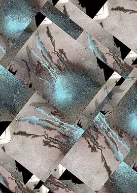 Medusa Blue BY GASPONCEPaint on asphalt/ photography/f ...