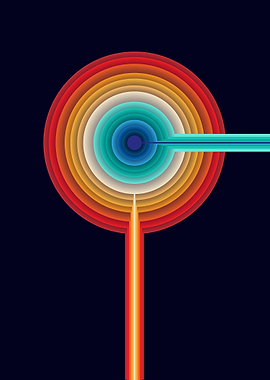 Colorful lines circle