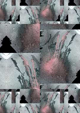 Half pink BY GASPONCEPaint on asphalt/ photography/filt ...