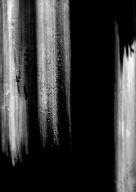 Black & White Brush Strokes modern art by Corbin Henry. ...