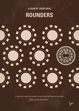 No503 My Rounders minimal movie poster A young man is ...