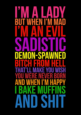 Funny 'I'm a Lady...' phrase