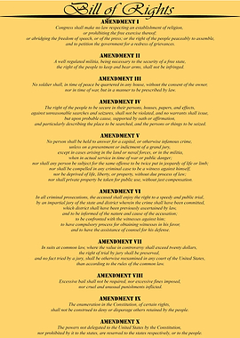 The Bill of Rights as written in the United States of A ...