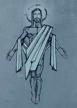 hand drawn illustration or drawing of Jesus Christ Resu ...