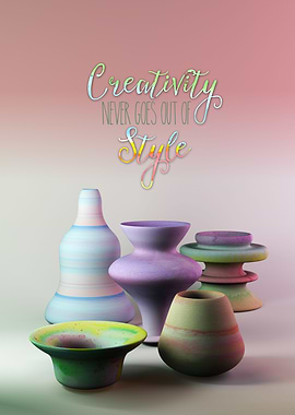 Creativity Never Goes Out of Style Watercolor 3D Potter ...