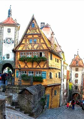 Graphic of the place 'Ploenlein' at Rothenburg ob der T ...