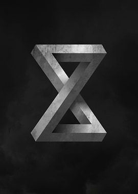 Impossible geometry with marble/stone surface against a ...